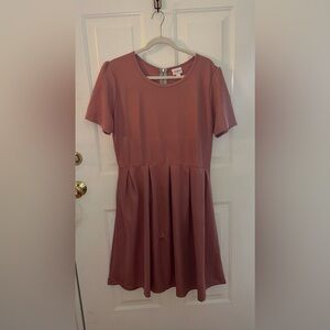 LuLaRoe Dusty Mauve Short-Sleeve Midi Dress